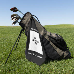 Aanpasbare gepersonaliseerde foto Logo QR code mer Golfhanddoek
