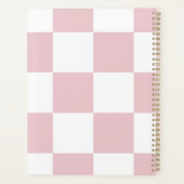 Aanpasbare Geruite Roze Onderwijzer Planner (Achterkant)