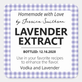 Aanpasbare Gingham Extract Label