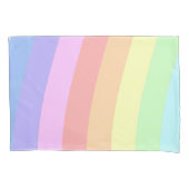 Aanpasbare Girly Pastel Rainbow Wavy Stripes Kussensloop (Voorkant-Links)