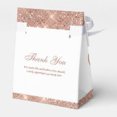 Aanpasbare Glam Wit en Roze Goud Bedankdoosjes (Achterkant)
