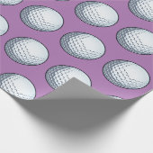 Aanpasbare Golfbal Cadeaupapier (Hoek)