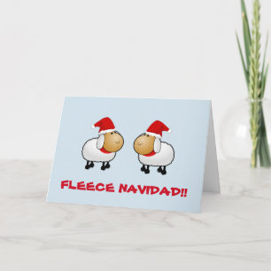Aanpasbare grappige Sheep kerstkaart Feestdagen Kaart
