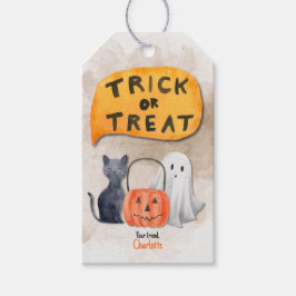 Aanpasbare Halloween-aquarel cadeaubijsluiter Cadeaulabel