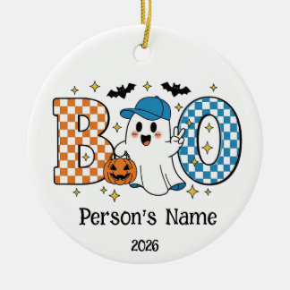 Aanpasbare Halloween BOO Keramisch Ornament