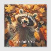 Aanpasbare Herfst Grappige Wasbeer  (Voorkant)