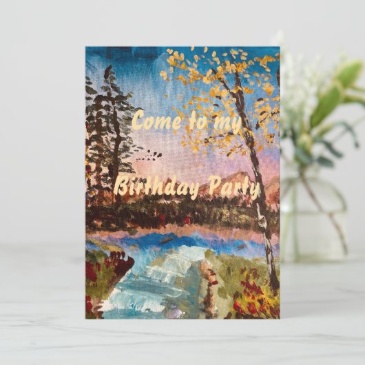 Aanpasbare herfstfeest uitnodiging (Staand voorkant)