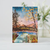 Aanpasbare herfstfeest Uitnodiging of Bewaar de da (Staand voorkant)