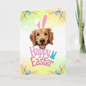 Aanpasbare Hoppy Goldie Pasen Kaart (Voorkant)