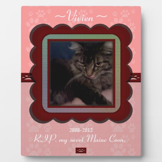 Aanpasbare huisdierherdenking fotoplaat (Voorkant)