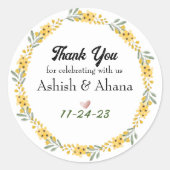 Aanpasbare huwelijksgunst stickers (Voorkant)