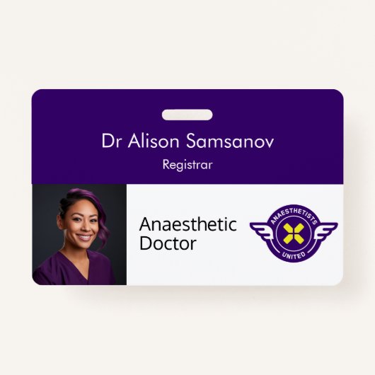 Aanpasbare ID-badge met foto Badge (Voorkant)