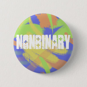 Aanpasbare Identiteitsknop voor Non-binaire Person Ronde Button 5,7 Cm