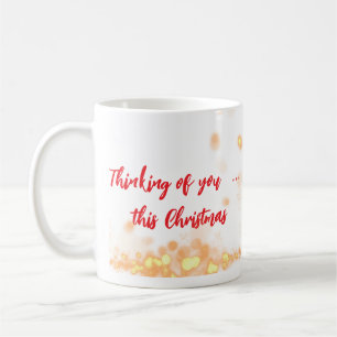 🎨 Aanpasbare "Ik denk aan je met Kerstmis" Koffiemok