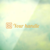 Aanpasbare Instagram Logo handvat Goud Raamsticker (Vel 3)