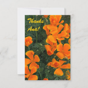 Aanpasbare kaart met foto van oranje bloemen