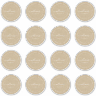Aanpasbare kalligrafie Kraft 6,9 cm 2,72 inch Sticker