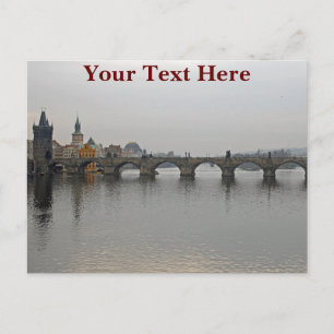 Aanpasbare Karelsbrug, Praag Briefkaart