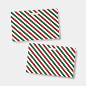 Aanpasbare Kerst Strepen Badge (Voor- en achterkant)
