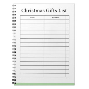 Aanpasbare Kerstcadeau Lijstblok Notitieboek