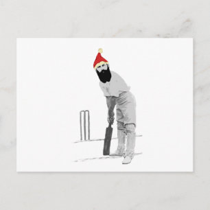 aanpasbare kerstcadeauideeën voor cricket feestdagenkaart