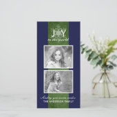 Aanpasbare kerstfoto's kaarten (Staand voorkant)