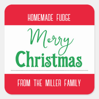 Aanpasbare Kerstlabel HM001_22sqv3 Vierkante Sticker