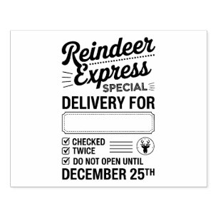 Aanpasbare Kerstman Rendier Kerst Levering Rubberstempel
