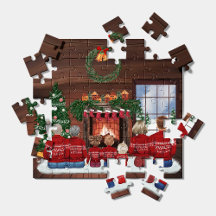 Aanpasbare Kerstmis Familie Portret Cadeau