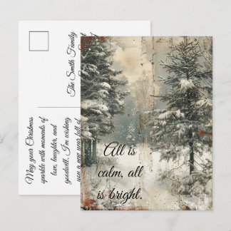 Aanpasbare kerstprentbriefkaarten, budgetvriendeli briefkaart