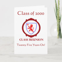 Aanpasbare klasse van 2000 Reunion Invitation Kaar