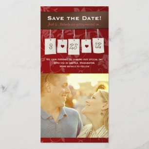 Aanpasbare kleur: DIY Save the Date Photo Cards