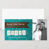 Aanpasbare kleur: DIY Save the Date Photo Cards (Voorkant / Achterkant)