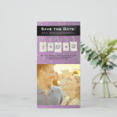 Aanpasbare kleur: DIY Save the Date Photo Cards (Staand voorkant)