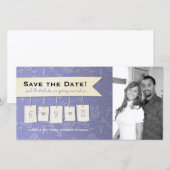 Aanpasbare kleur: DIY Save the Date Photo Cards (Voorkant / Achterkant)