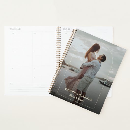 Aanpasbare Kleur Script Aangepaste Foto Planner (Display)