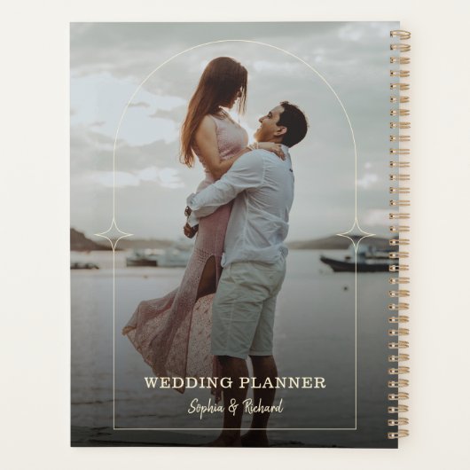 Aanpasbare Kleur Script Aangepaste Foto Planner (Achterkant)