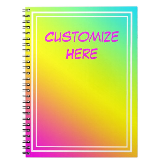 Aanpasbare kleurenlaptop notitieboek (Voorkant)