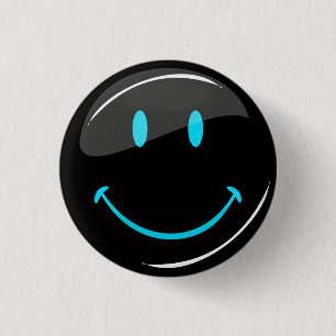 Aanpasbare kleurenneon zwart ronde button 3,2 cm