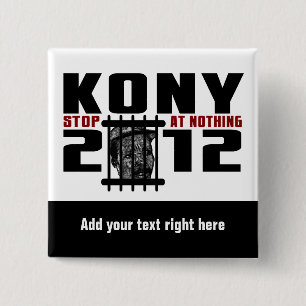 Aanpasbare KONY 2012-Button Vierkante Button 5,1 Cm