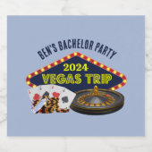 Aanpasbare Las Vegas Bachelorfeest Trip Casino Bier Etiket (Enkel label)