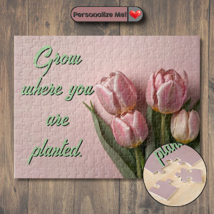 Aanpasbare Lente Tulpen Motiverend Legpuzzel