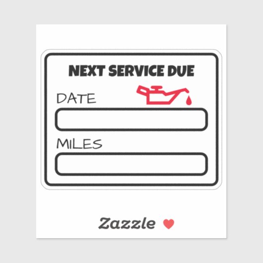 Aanpasbare Leuke Olie Verandering Herinnering Olie Sticker (Vel)