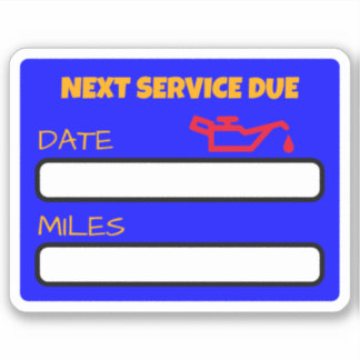 Aanpasbare Leuke Olie Verandering Herinnering Olie Sticker