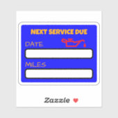 Aanpasbare Leuke Olie Verandering Herinnering Olie Sticker (Vel)