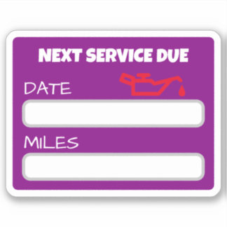 Aanpasbare Leuke Olie Verandering Herinnering Olie Sticker