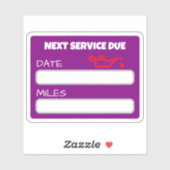 Aanpasbare Leuke Olie Verandering Herinnering Olie Sticker (Vel)