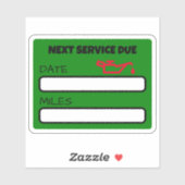 Aanpasbare Leuke Olie Verandering Herinnering Olie Sticker (Vel)