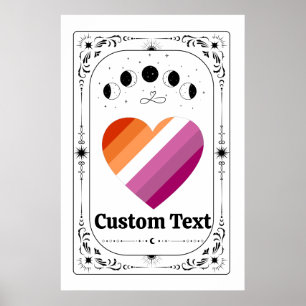 Aanpasbare LGBTQ Pride Tarot Lesbische Gay Regenbo Poster