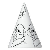 Aanpasbare Line Art Pug Feesthoedjes (Rechts)